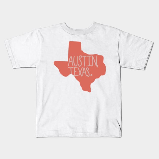 Austin Texas Kids T-Shirt by gremoline
